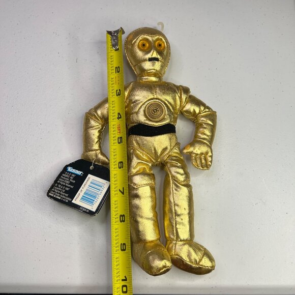 Vintage 1997 Star Wars Buddies C-3PO Plush Toy By Kenner 10 Inches Gold - Picture 7 of 14